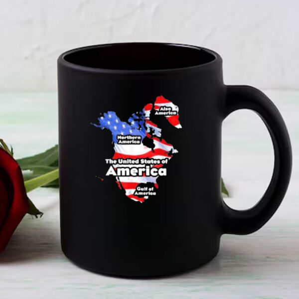 Donald Trump American Flag Canada Greenland Gulf Map Mug