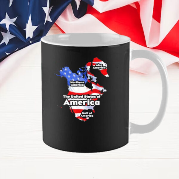 Donald Trump American Flag Canada Greenland Gulf Map Mug