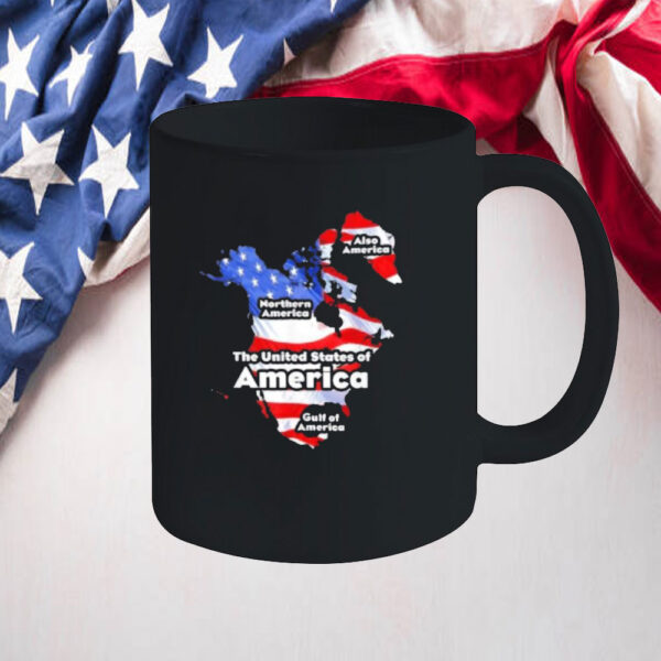 Donald Trump American Flag Canada Greenland Gulf Map Mug