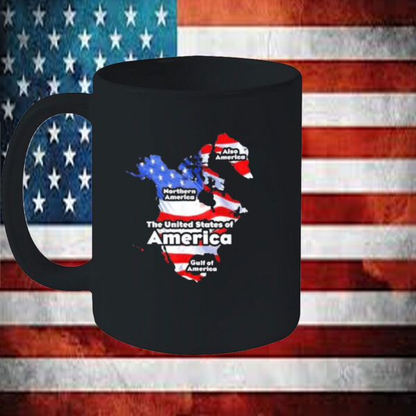 Donald Trump American Flag Canada Greenland Gulf Map Mug