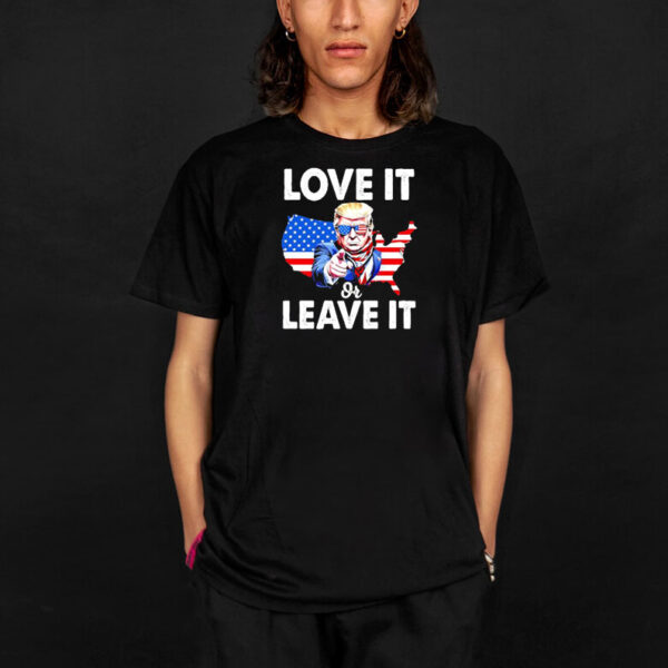 Donald Trump love it or leave it US map shirt