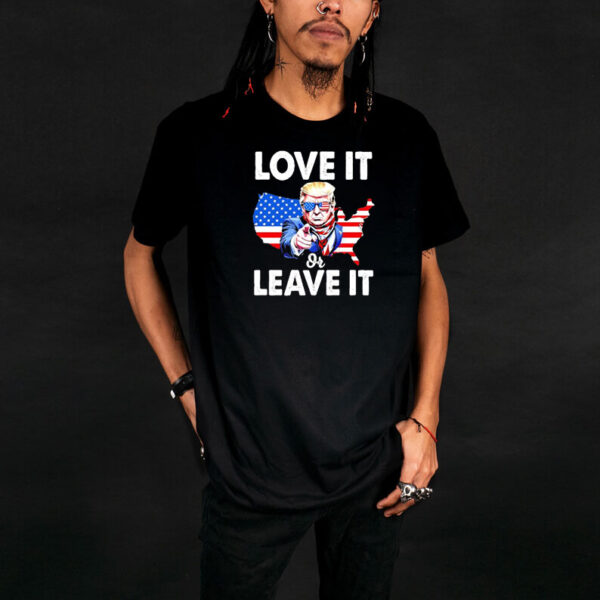 Donald Trump love it or leave it US map shirt