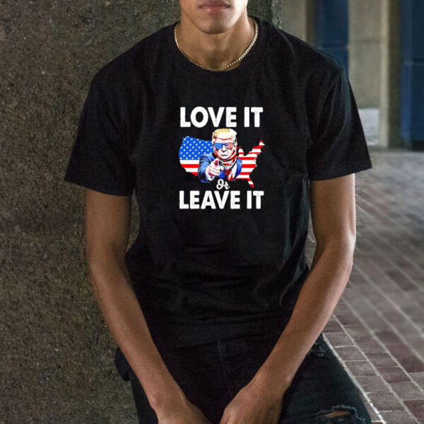 Donald Trump love it or leave it US map shirt