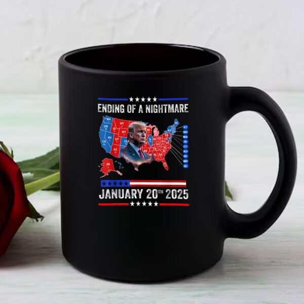 Ending of a Nightmare Mug, Trump Won Inauguration Day 2025 Mug, 47th President Donald Mug