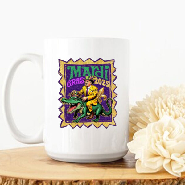 Mardi Gras Trump 2025 Mug, Mardi Grass Trumplover Mug