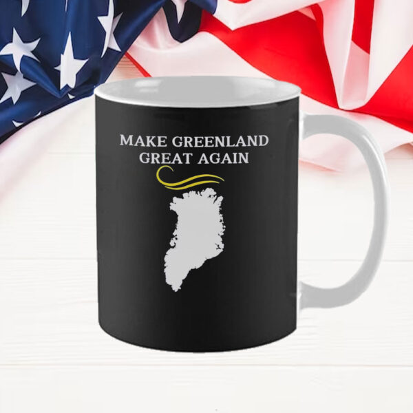 Nice Greenland Map With Trump Hair Make Greenland Great Again Mug