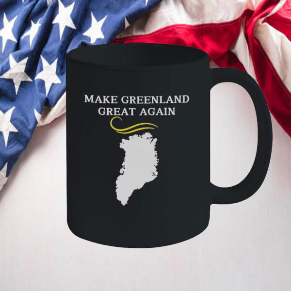 Nice Greenland Map With Trump Hair Make Greenland Great Again Mug