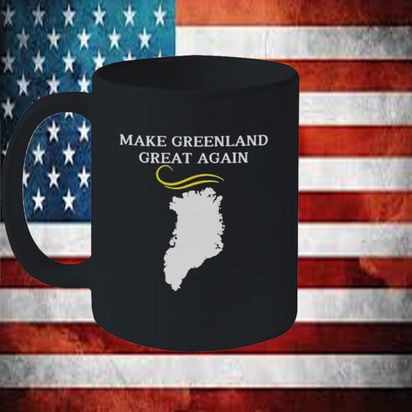 Nice Greenland Map With Trump Hair Make Greenland Great Again Mug