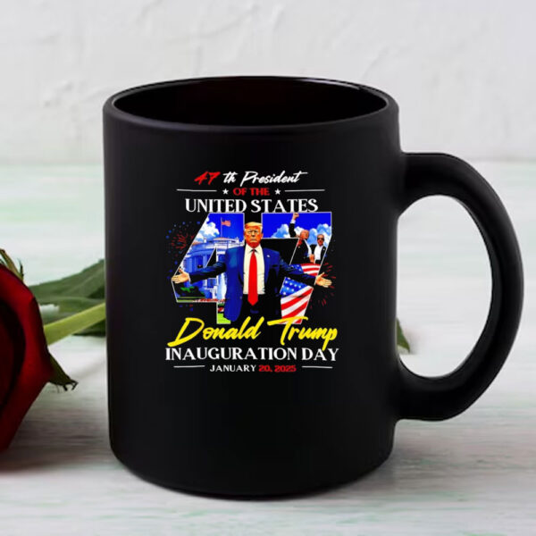 President Donald Trump Inauguration Day 2025 47th USA flag Mug