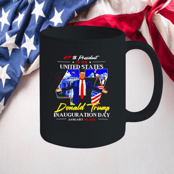 President Donald Trump Inauguration Day 2025 47th USA flag Mug